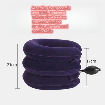 Dispositif de traction du cou en velours réglable à 3 couches pour la protection de la colonne cervicale