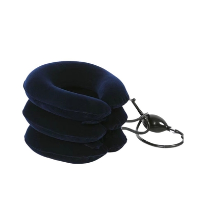 Dispositif de traction du cou en velours réglable à 3 couches pour la protection de la colonne cervicale