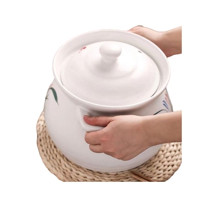 Ensemble de ustensiles de cuisine non adhésifs blancs pour la décoction de la soupe à base de plantes de la médecine traditionnelle chinoise