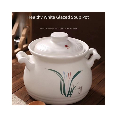 Ensemble de ustensiles de cuisine non adhésifs blancs pour la décoction de la soupe à base de plantes de la médecine traditionnelle chinoise