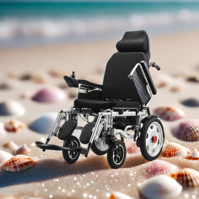 Chaise roulante à roulettes à batterie 24V pour personnes handicapées Joystick à double fonction