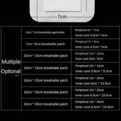10cm*10cm Pads à haute absorption Soins des plaies Adhésif hydrocolloïde pansement non tissé