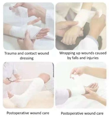 En coton médical, gros rouleau de 5 cm*600 cm avec rouleau de gaze chirurgicale stérile hydrophile