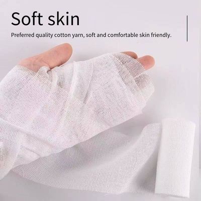 En coton médical, gros rouleau de 5 cm*600 cm avec rouleau de gaze chirurgicale stérile hydrophile