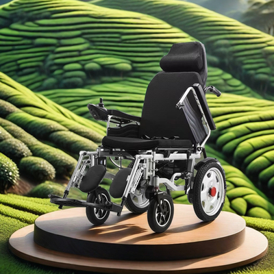 Choix ultime des adultes actifs, fauteuil roulant électrique pliable portable avec batterie 12A