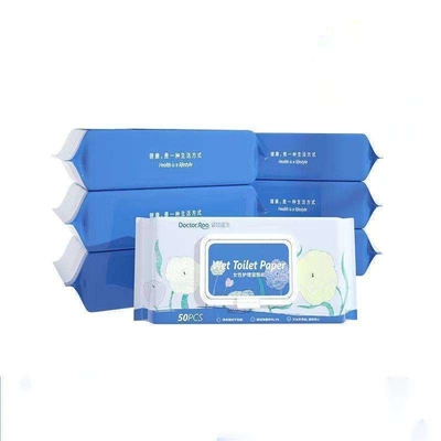 200 mm*150 mm Taille de feuille Pas d'irritation Papier toilette légèrement humide pour essuyer les fesses