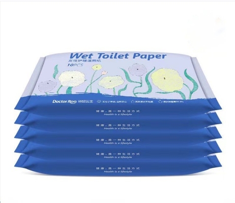 200 mm*150 mm Taille de feuille Pas d'irritation Papier toilette légèrement humide pour essuyer les fesses