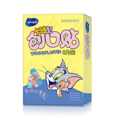 GB/T 32610 Bandage de dessin animé sur mesure pour les enfants, trousses de premiers soins, plâtre pour plaies