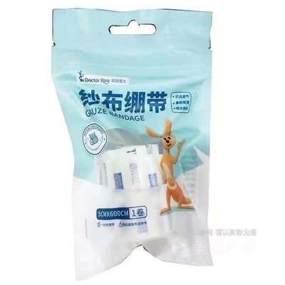 Ruloir de bandage de gaze médicale de premiers secours personnalisé avec approbation CE et norme Yy0031-2006