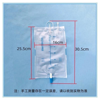 Sac d'urine en silicone CE en plastique à aspiration fermée jetable Plaie en face avec sac de drainage