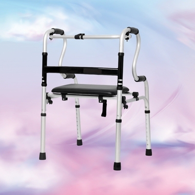 Marcheur orthopédique en aluminium léger pour adultes sans roues et matériau PP coussin