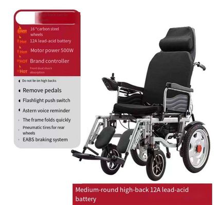 Chaise roulante pliable pour les soins médicaux, classe II, classification des instruments, poids de chargement 120 kg