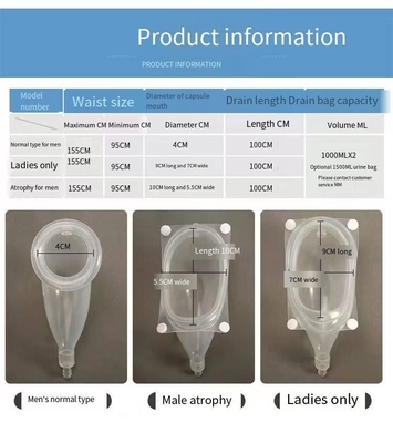 Sac d'urine portable pour homme contenant un collecteur de cathéters urinaires externes de classe I