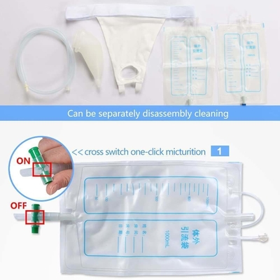 Conception anti-fuite Sac à urine jetable en plastique pour équipement médical de 2000 ml