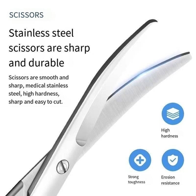 18 cm de longueur ciseaux chirurgicaux ensemble source d'alimentation Machinerie tendance adhésif patch de chaleur