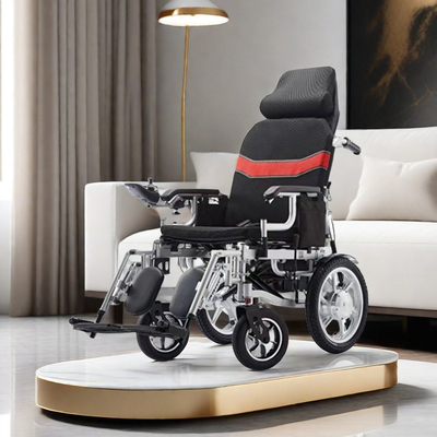 Électricité en acier pouvoir pliable debout fauteuil roulant pour l' hôpital médical