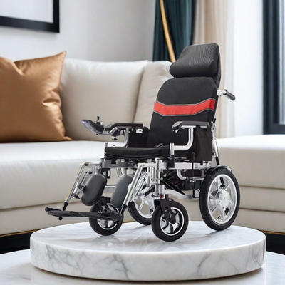 Équipement médical électronique fauteuil roulant avec frein à verrouillage automatique Poids de charge 120 kg