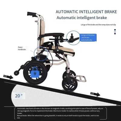 Chaise roulante électrique portable de 14 kg pour personnes âgées pliable et facile à monter dans un avion