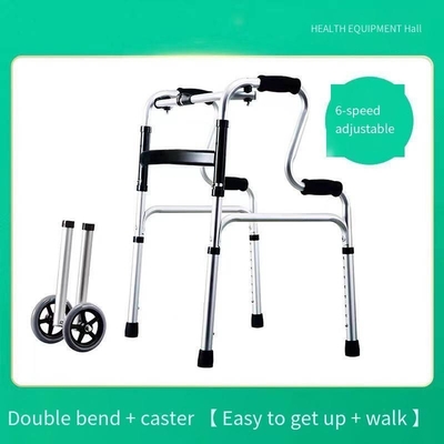 Camionneur pliable en aluminium pour adultes handicapés, en matériau PP