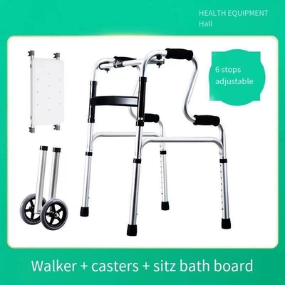 Camionneur pliable en aluminium pour adultes handicapés, en matériau PP