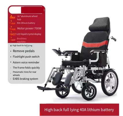 24V Voltage Pouvoir pliable électrique fauteuil roulant léger pour la réadaptation des personnes âgées