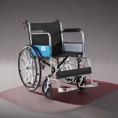 Chaise roulante manuelle professionnelle portable légère pour personne handicapée debout à la maison