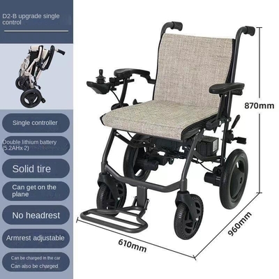 Chaise roulante moteur intelligente légère avec batterie au lithium détachable