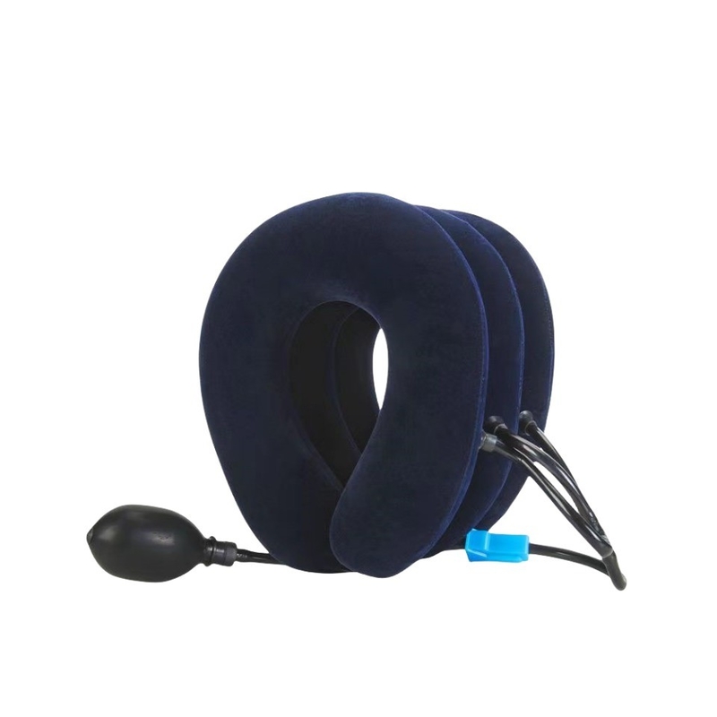 Dispositif de traction du cou en velours réglable à 3 couches pour la protection de la colonne cervicale