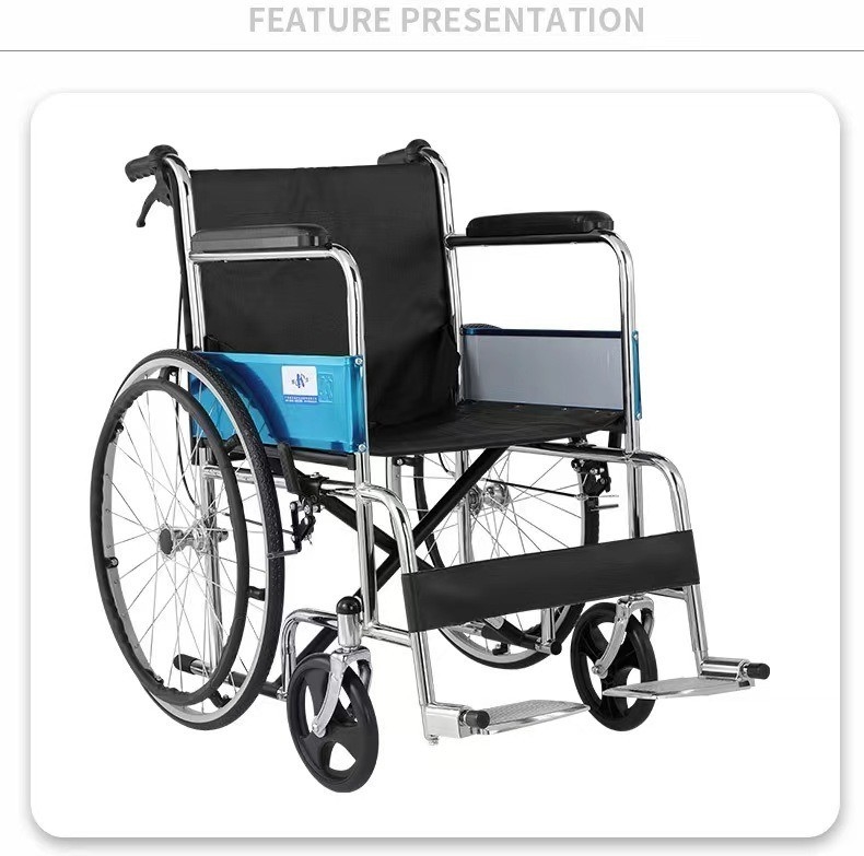 Conception manuelle fauteuil roulant pliable pour les personnes handicapées médicales que ce soit une seule fois